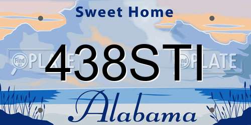 438STI Alabama License Plate