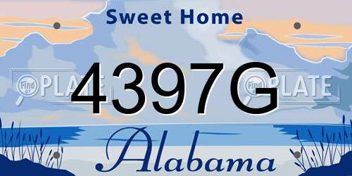 4397G Alabama License Plate