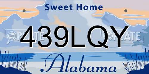 439LQY Alabama License Plate