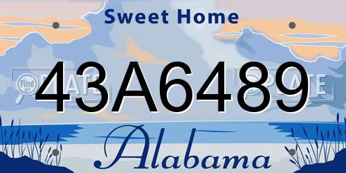 43A6489 Alabama License Plate