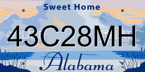 43C28MH Alabama License Plate