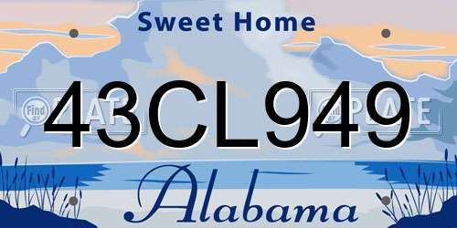 43CL949 Alabama License Plate