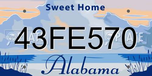 43FE570 Alabama License Plate