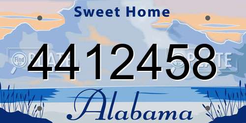 4412458 Alabama License Plate