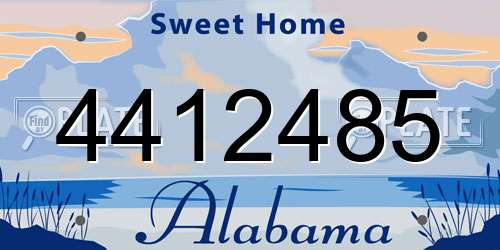 4412485 Alabama License Plate