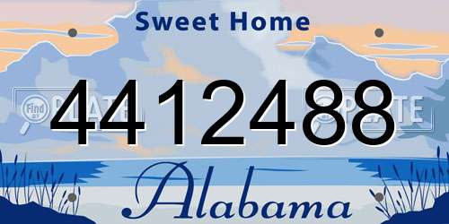 4412488 Alabama License Plate