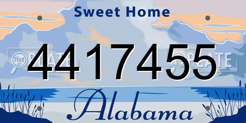 4417455 Alabama License Plate