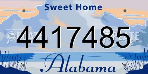 4417485 Alabama License Plate