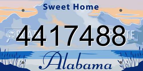 4417488 Alabama License Plate