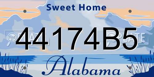 44174B5 Alabama License Plate