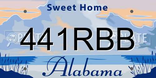 441RBB Alabama License Plate