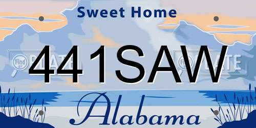 441SAW Alabama License Plate