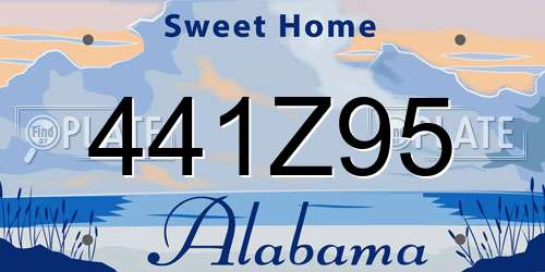 441Z95 Alabama License Plate