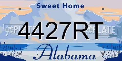 4427RT Alabama License Plate