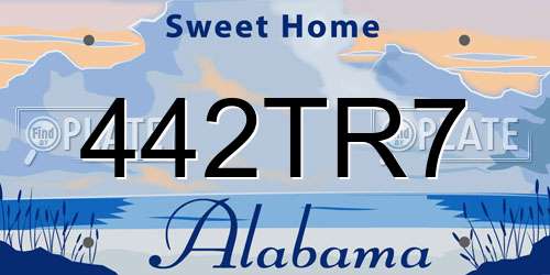 442TR7 Alabama License Plate