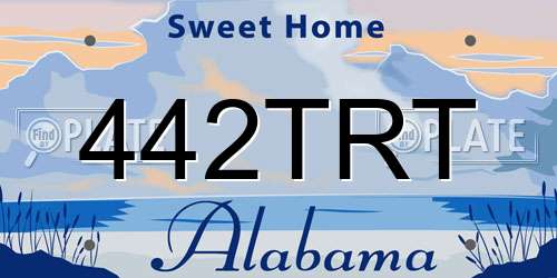 442TRT Alabama License Plate