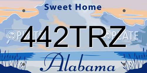 442TRZ Alabama License Plate