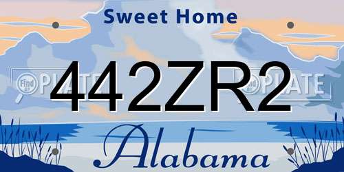 442ZR2 Alabama License Plate