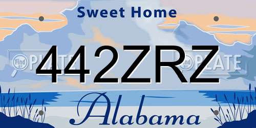 442ZRZ Alabama License Plate