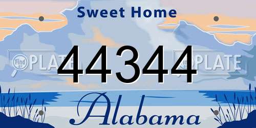 44344 Alabama License Plate