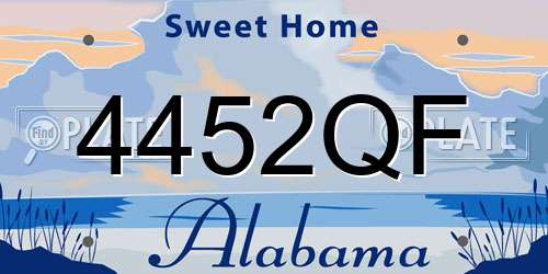 4452QF Alabama License Plate