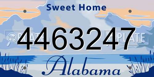 4463247 Alabama License Plate