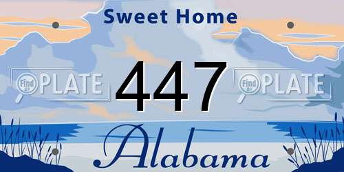 447 Alabama License Plate