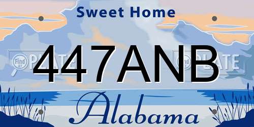 447ANB Alabama License Plate