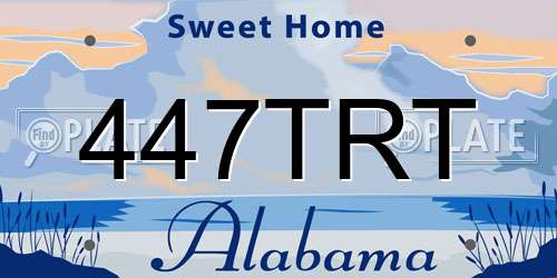 447TRT Alabama License Plate