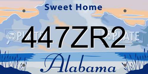 447ZR2 Alabama License Plate