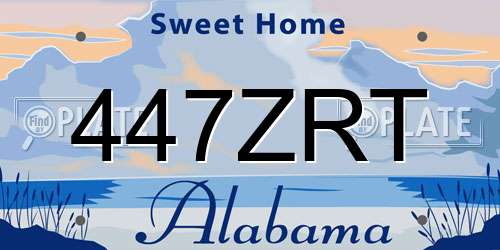 447ZRT Alabama License Plate