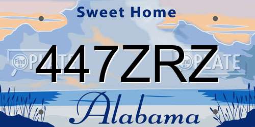 447ZRZ Alabama License Plate