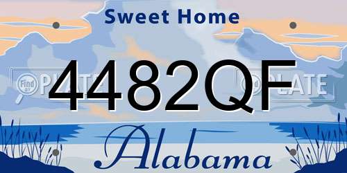 4482QF Alabama License Plate