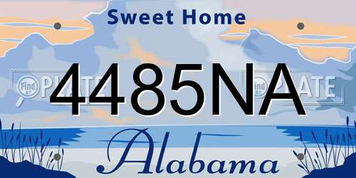 4485NA Alabama License Plate