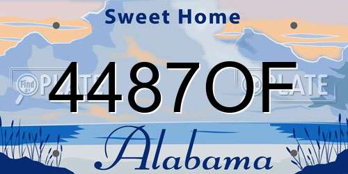 4487OF Alabama License Plate