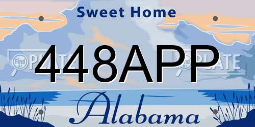 448APP Alabama License Plate