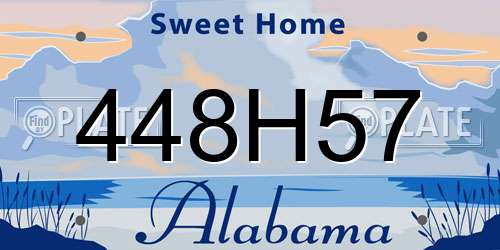 448H57 Alabama License Plate