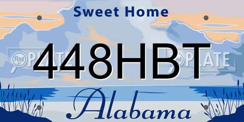 448HBT Alabama License Plate