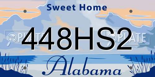 448HS2 Alabama License Plate