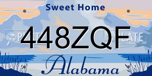 448ZQF Alabama License Plate