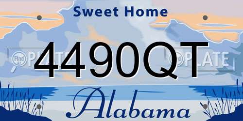 4490QT Alabama License Plate