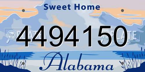 4494150 Alabama License Plate