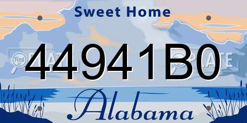 44941B0 Alabama License Plate