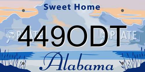 449ODT Alabama License Plate