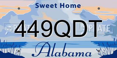 449QDT Alabama License Plate