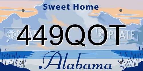 449QOT Alabama License Plate