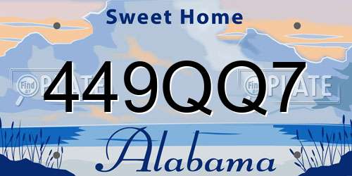 449QQ7 Alabama License Plate