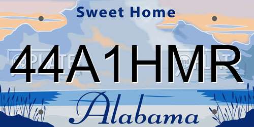 44A1HMR Alabama License Plate