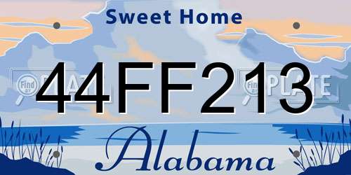 44FF213 Alabama License Plate