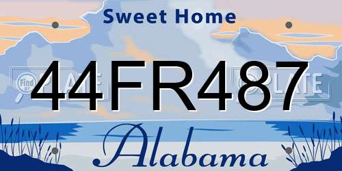 44FR487 Alabama License Plate